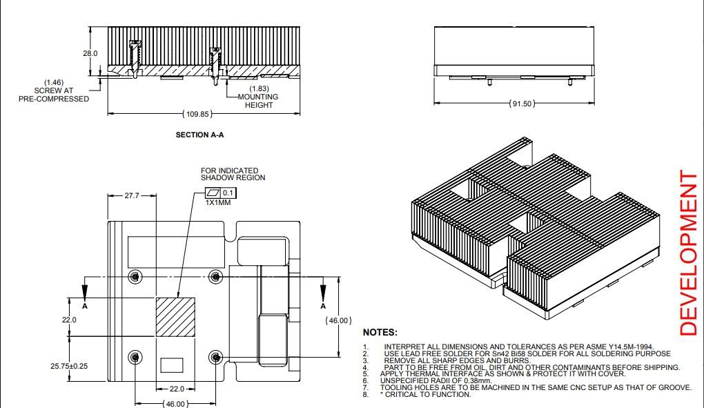 gpu heatsink drawing