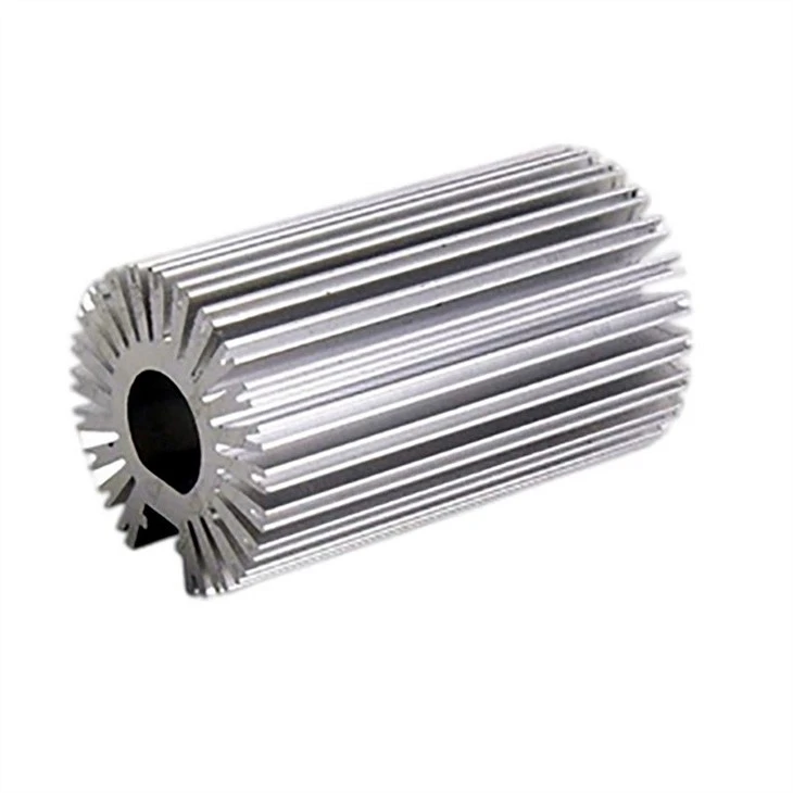 Aluminum Cylindrical Heatsink Extrusion