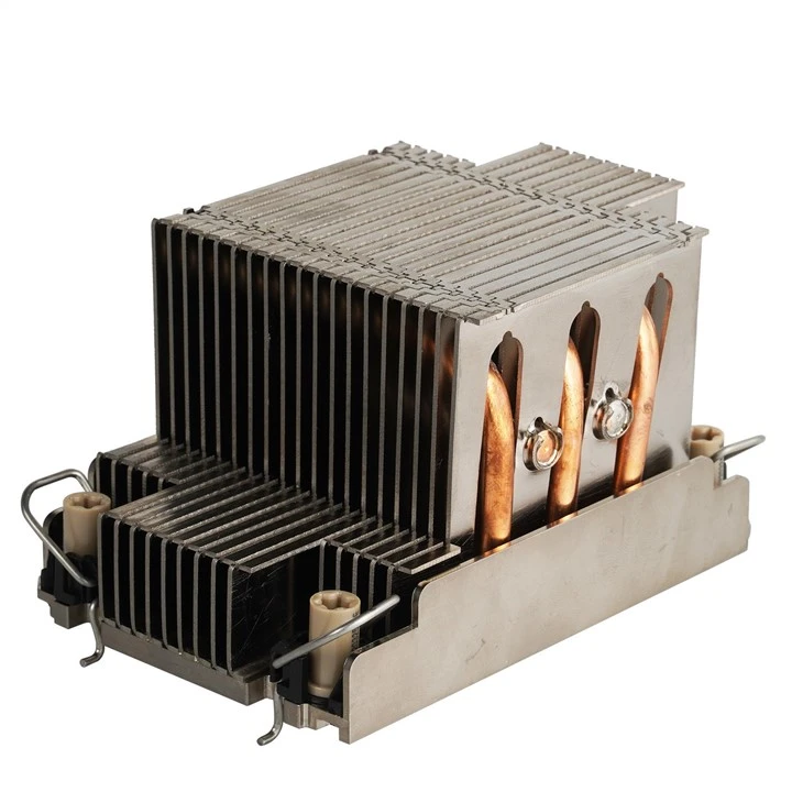 Aluminum Zipper Fin Heat Pipe CPU Heatsink