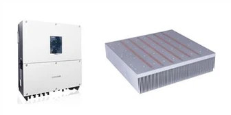 광전지 변환장치 알루미늄 Skived 탄미익 열파이프 방열판