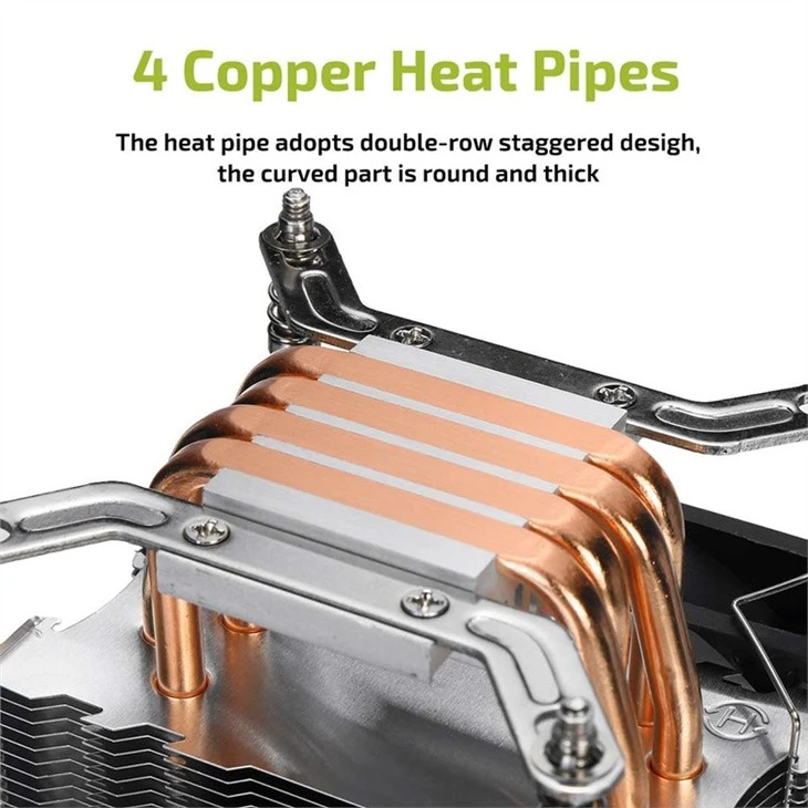 Aluminum Fin Heat Pipe Heatsink For LED